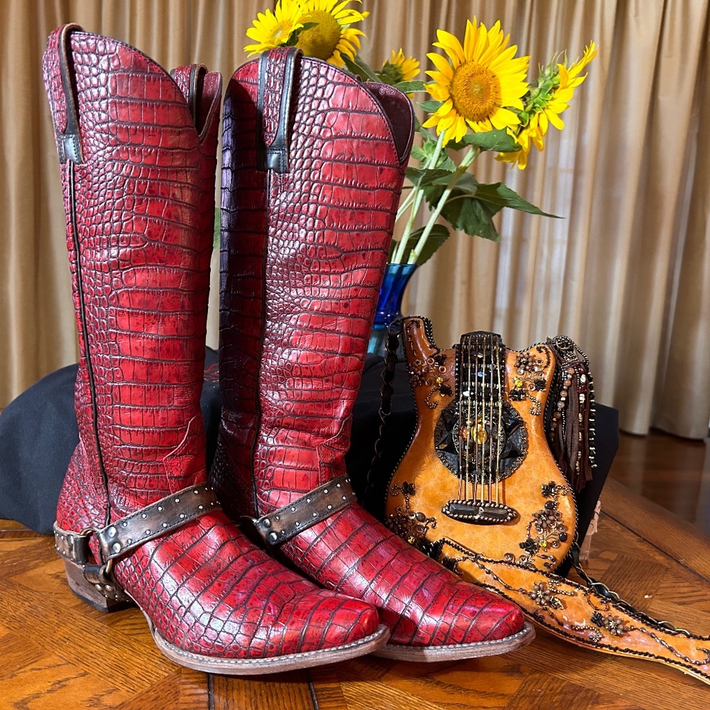 Freebird Lusitano Red Croc Boots